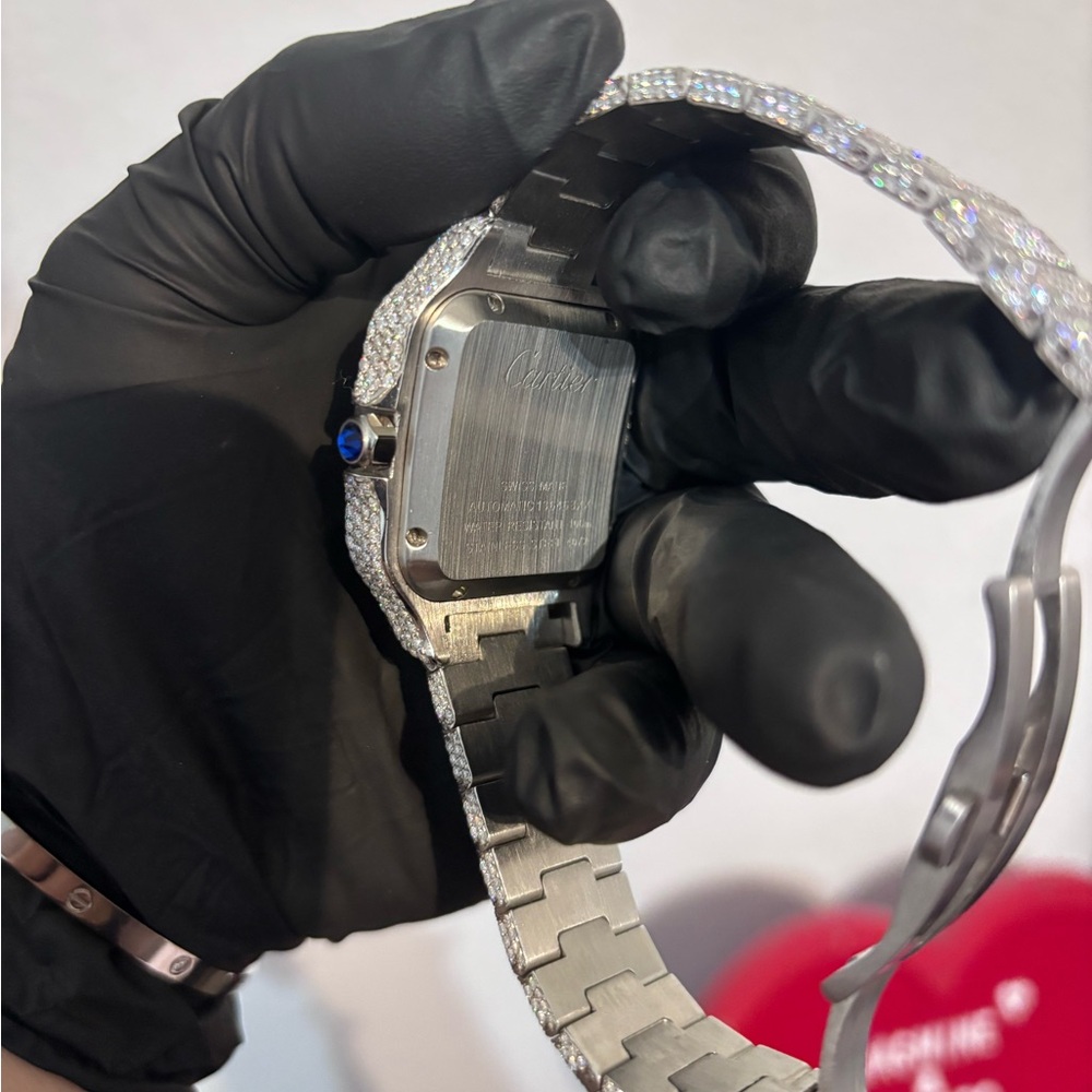 Silver Rhinestone Square Watch - Picture 8 of 9